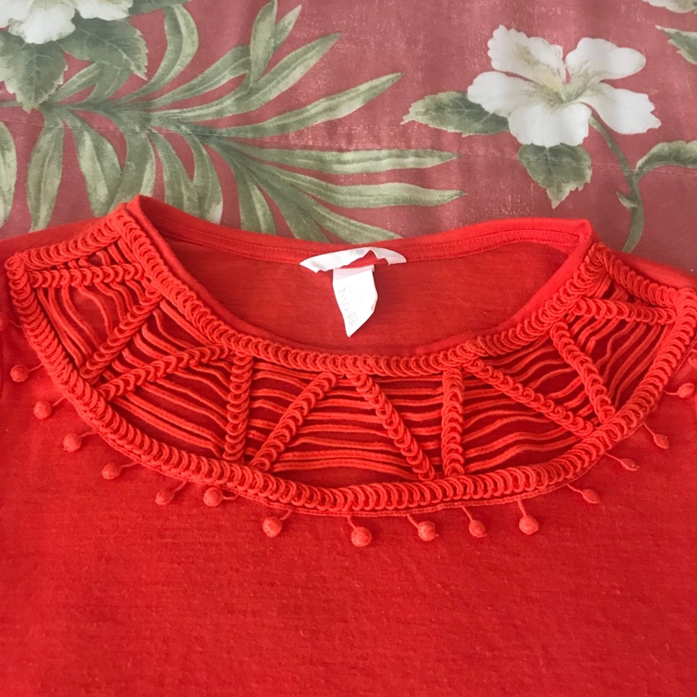 H&M Red Boho Top - Picture 3 of 4